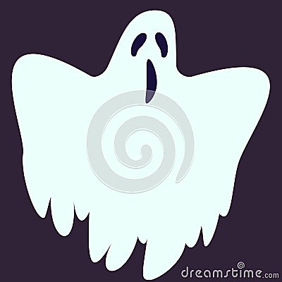 Illustration of a scary and frightening Halloween Ghost Vector Illustration